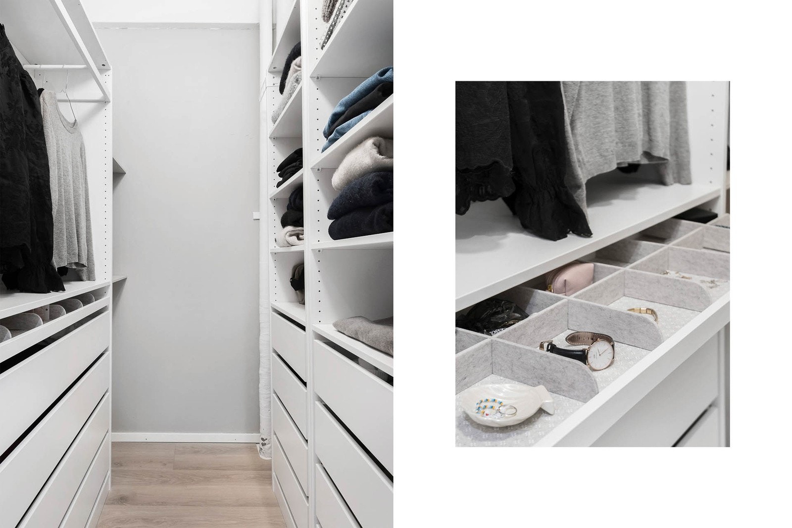 I tilknytning til entreen er det en praktisk innvendig bod med god oppbevaringsplass som i dag benyttes som et walk-in-closet. Galleribilde