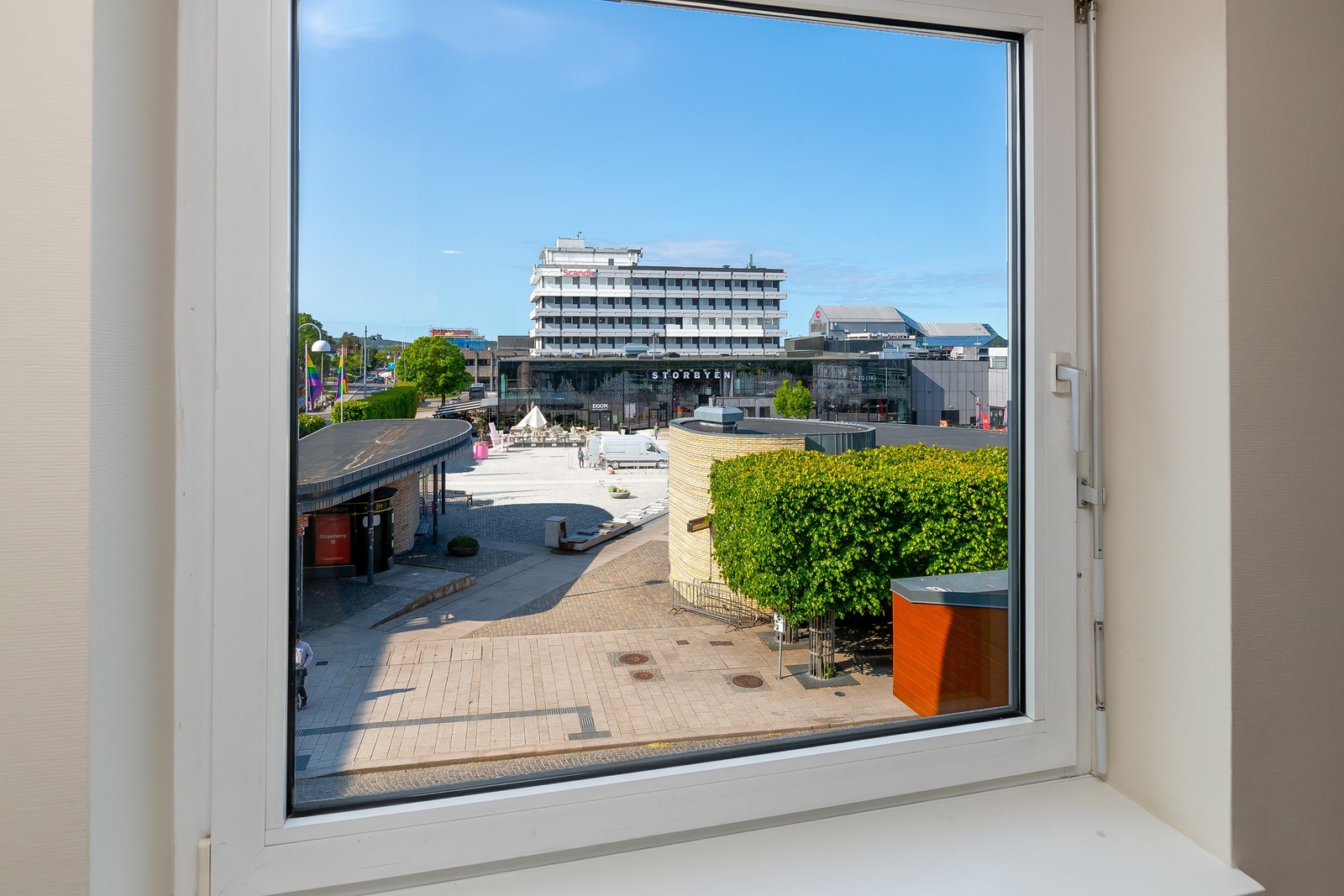 Utsikt mot Sarpsborg torg Galleribilde