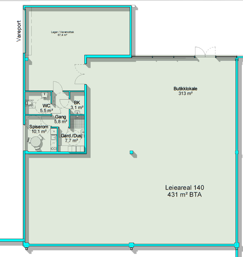 Plantegning BTA 481 m²