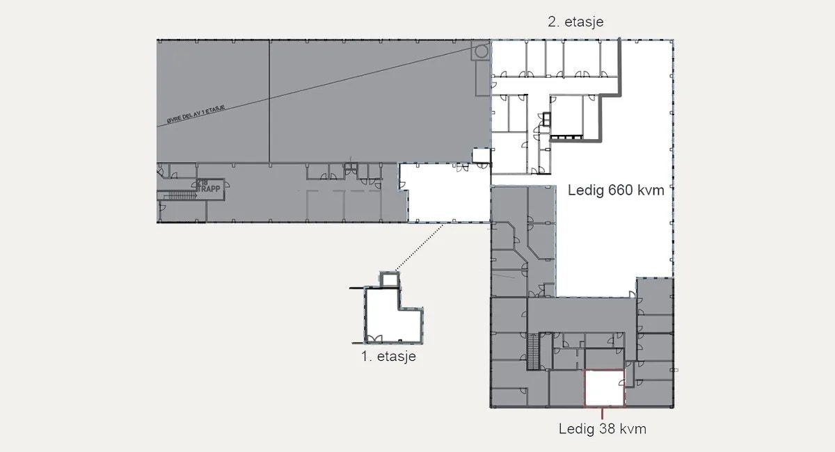 Plantegning - 2 etasje (Kombinasjonslokale) Galleribilde
