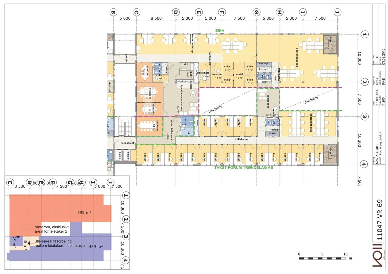 Plantegning areal A Galleribilde