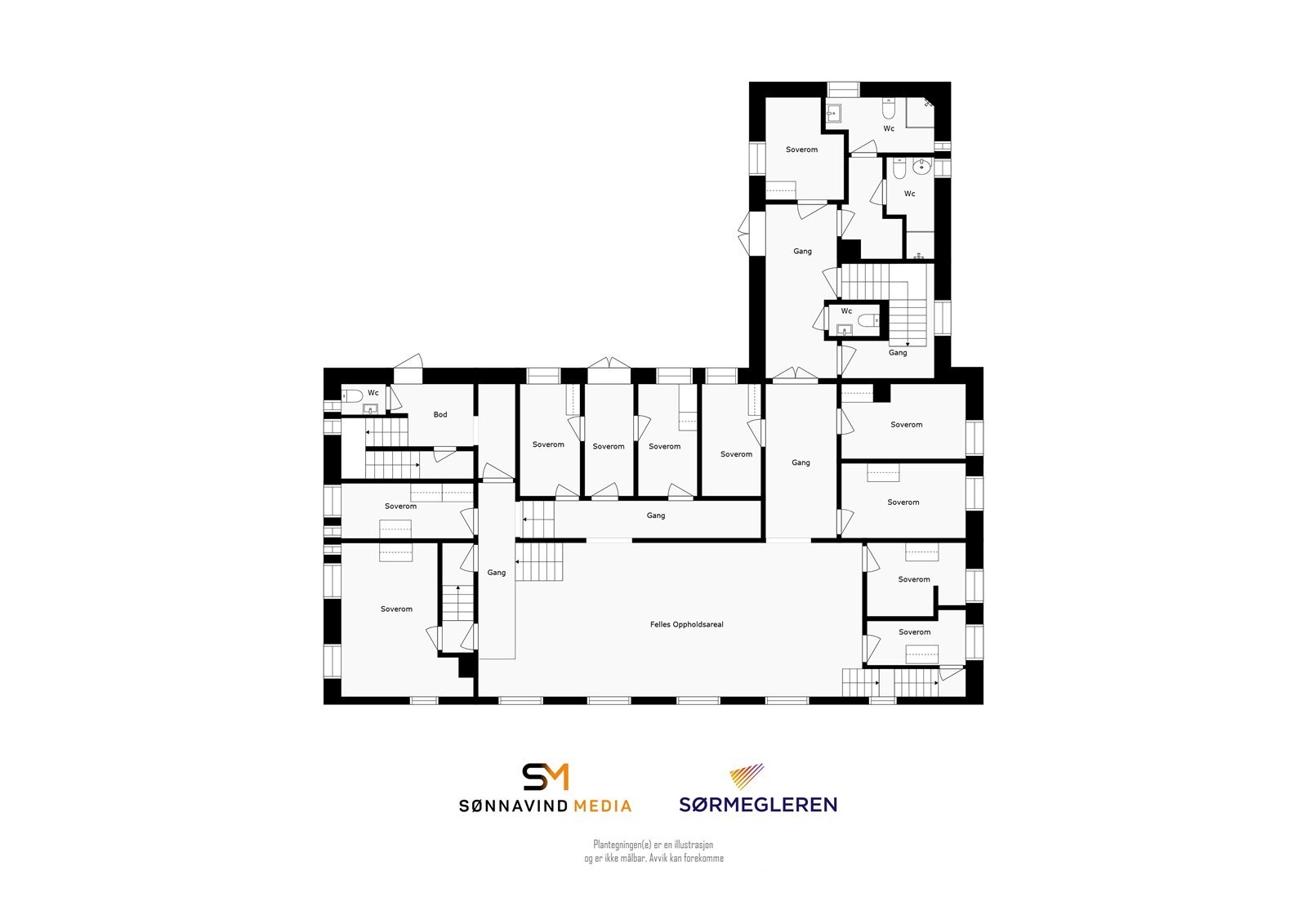 Plantegning Egdehall 1.etg Galleribilde