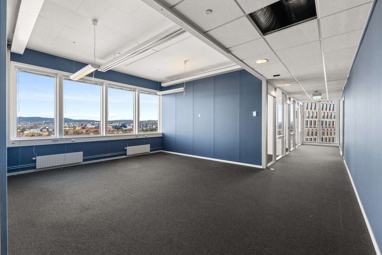 Kontorlandskap med utsikt mot nord. Galleribilde