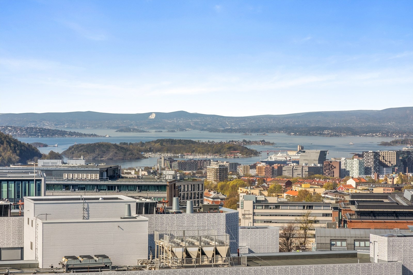 Flott utsikt over byen. Galleribilde