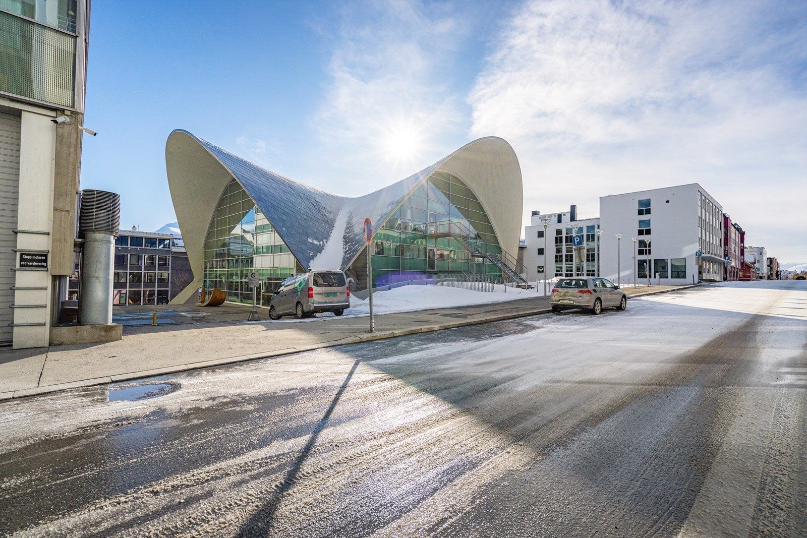 Flott utsikt til biblioteket. Galleribilde