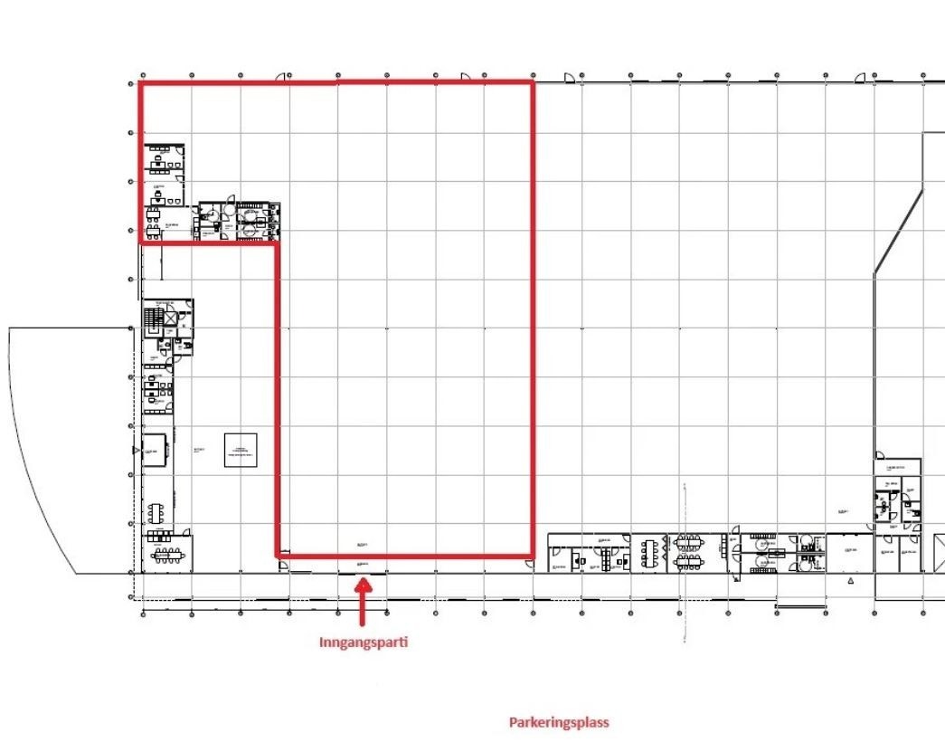 Planskisser av butikk/handels areal Galleribilde
