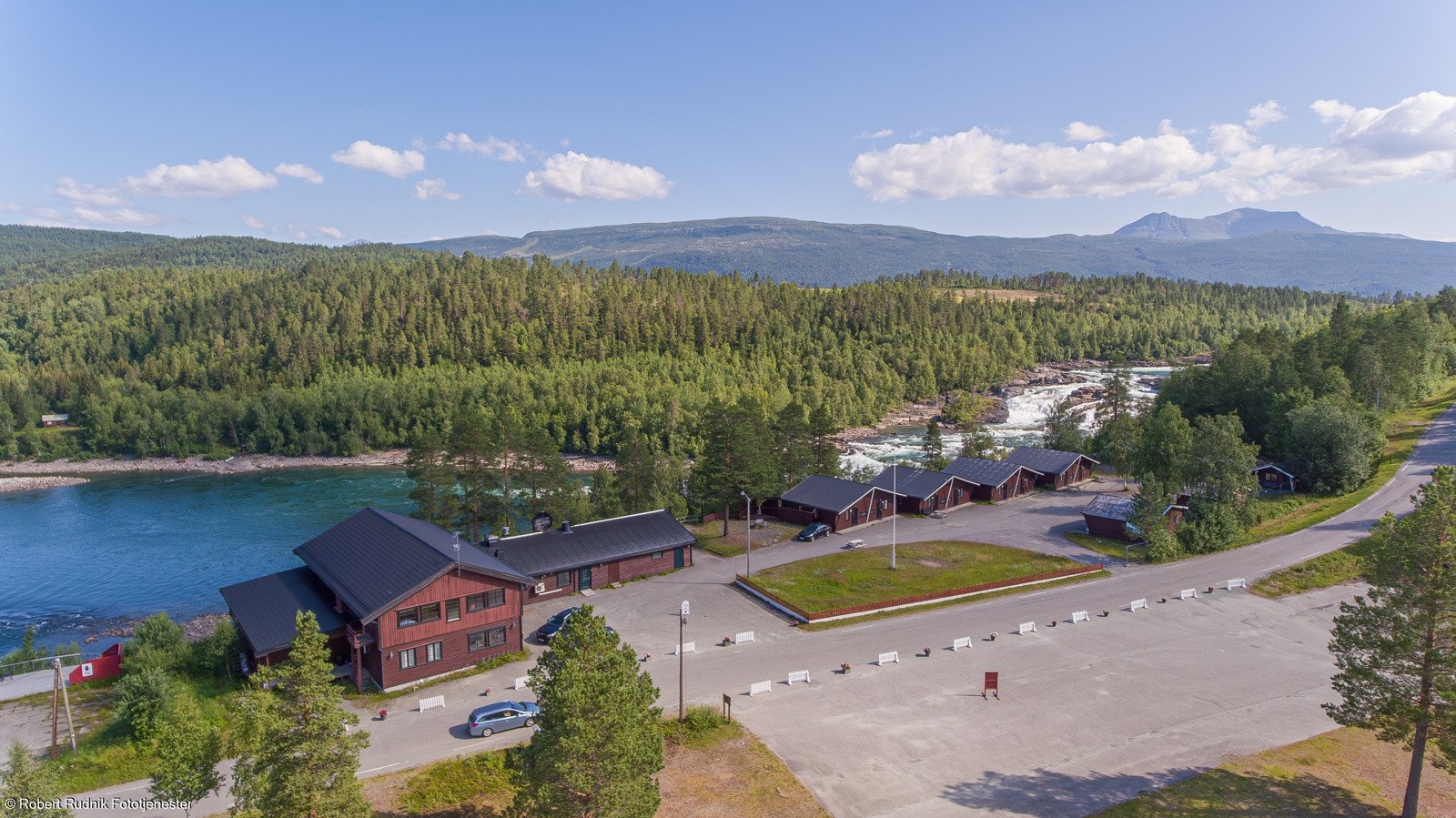 Oversiktsbilde over øvre campingen Galleribilde