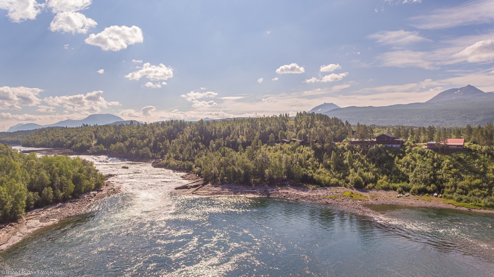 Målselvfossen og kulpen nedfør Galleribilde