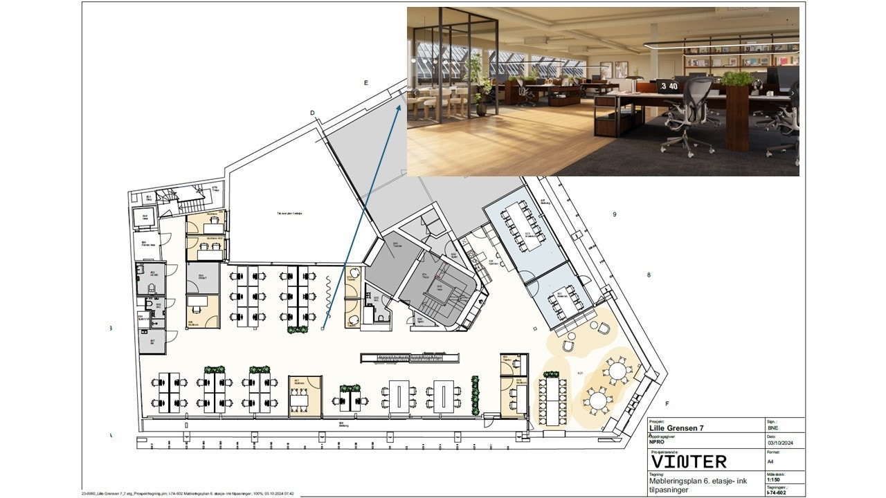 Visualisering etasjen Galleribilde