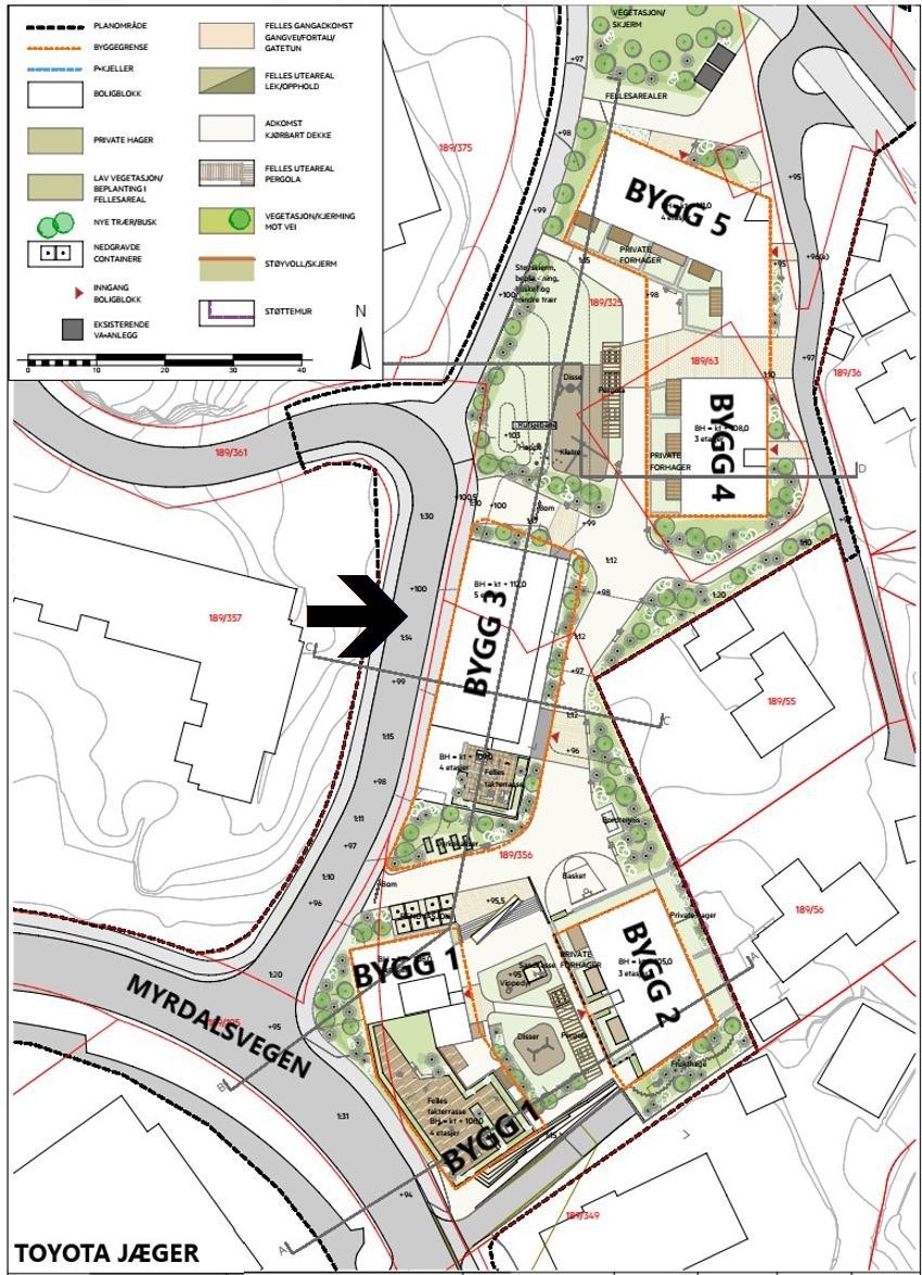Oversikt over Lille Gartnerløkken og plassering av B3-403 (Bygg 3) - Galleribilde