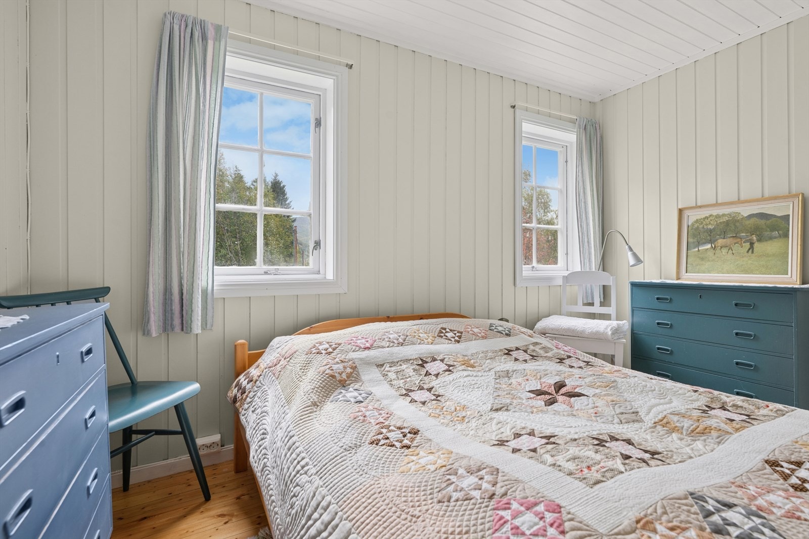 Her er det god plass for dobbeltseng, nattbord og garderobeløsninger. Galleribilde