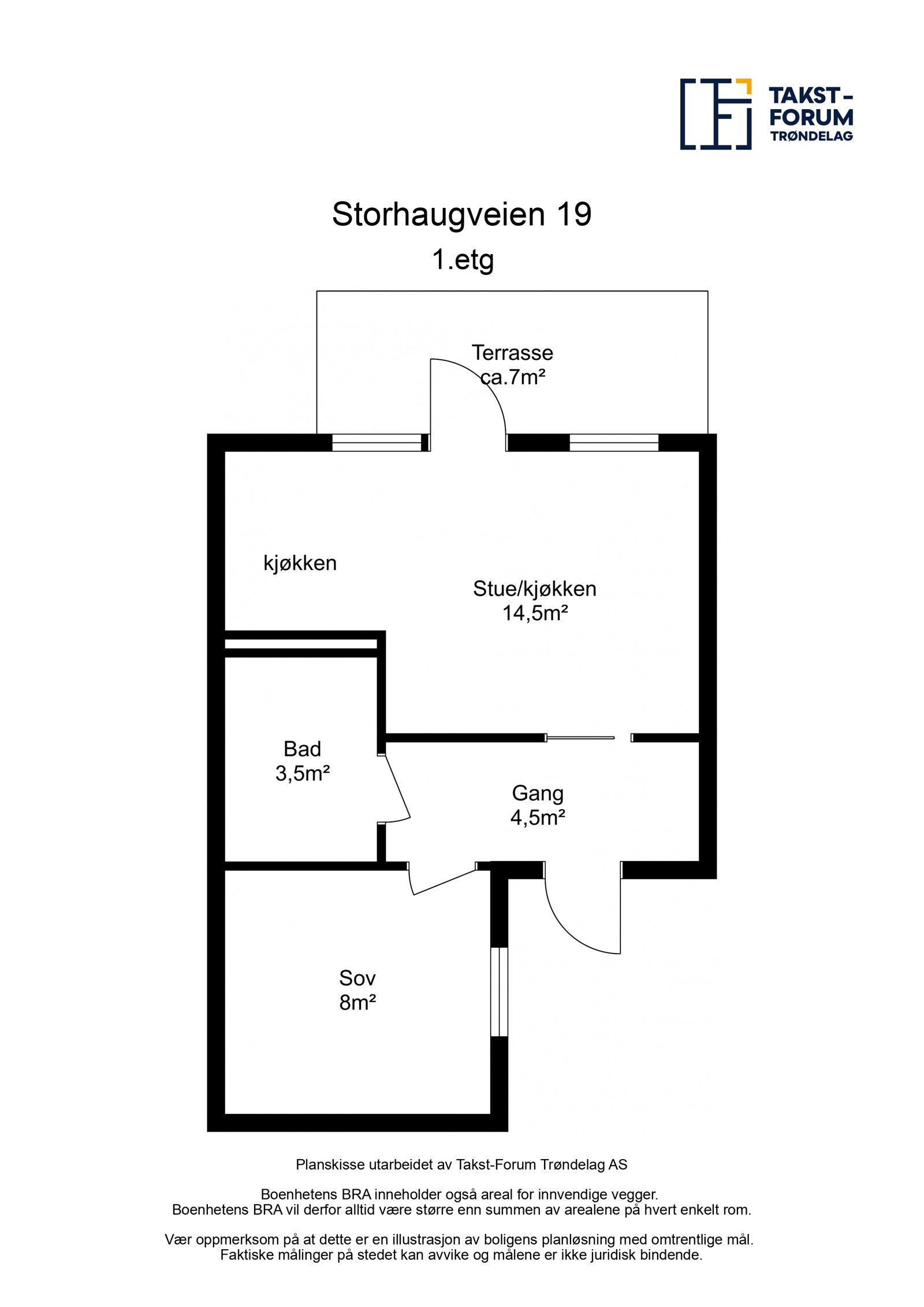 Planskisse 1. etasje. Galleribilde