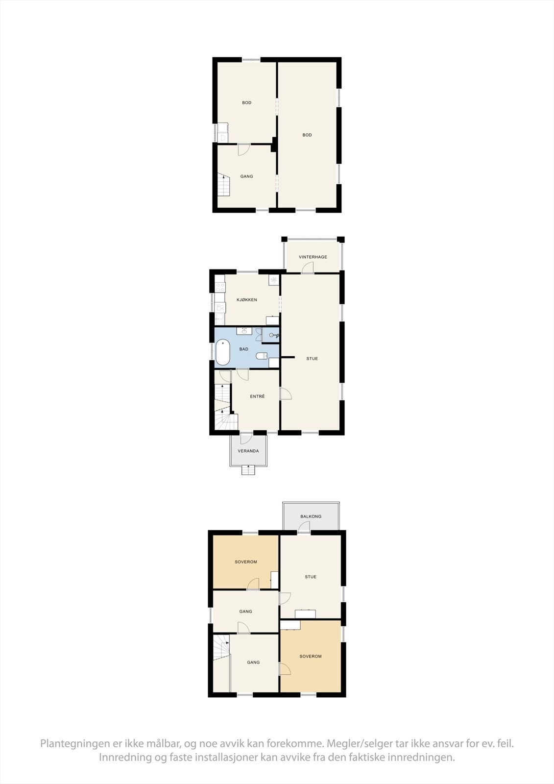 God planløsning over 4 plan, med mye oppbevaringsmuligheter i kjeller og på loft. Galleribilde