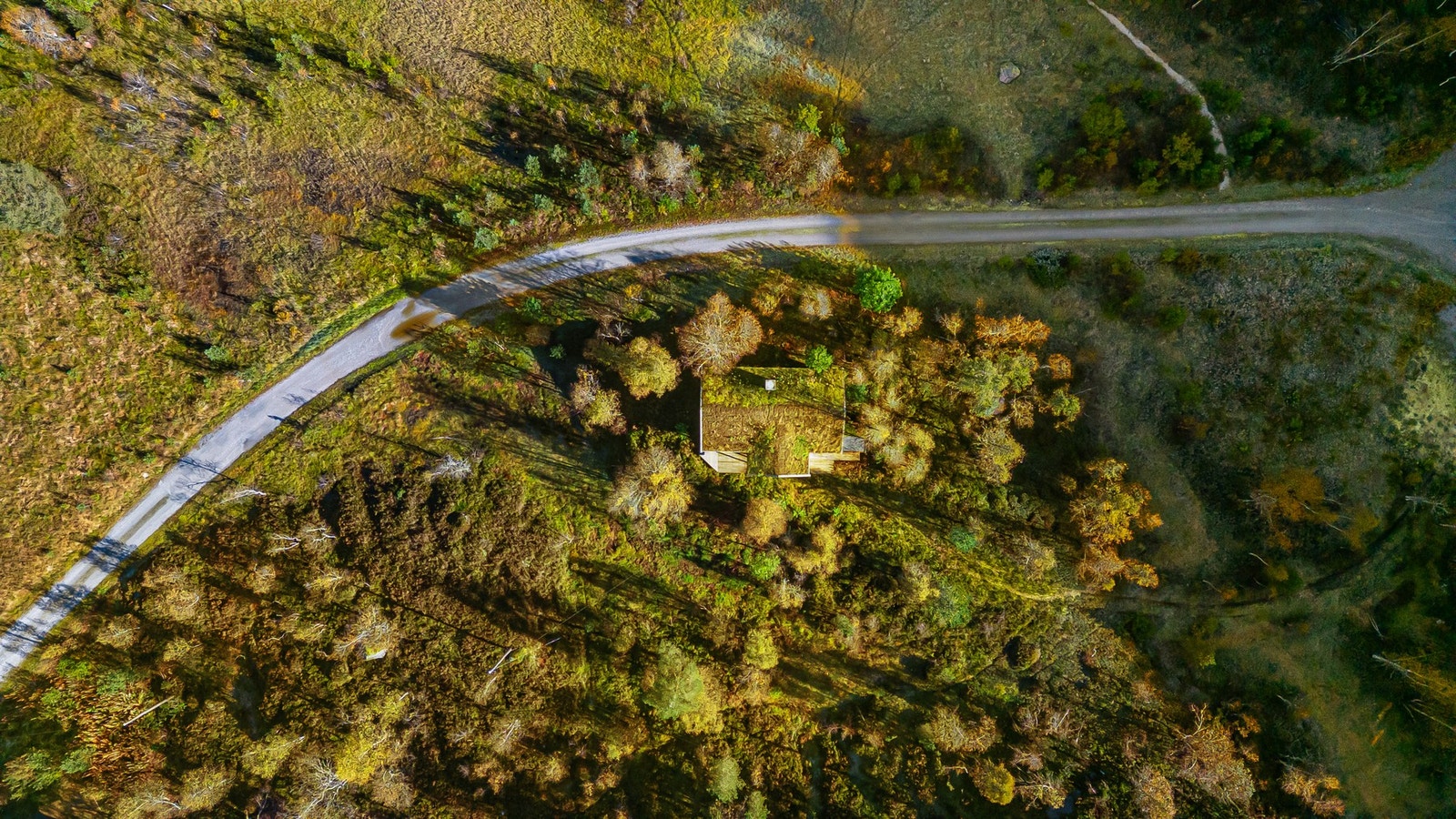 Tomten sett fra luften. Galleribilde