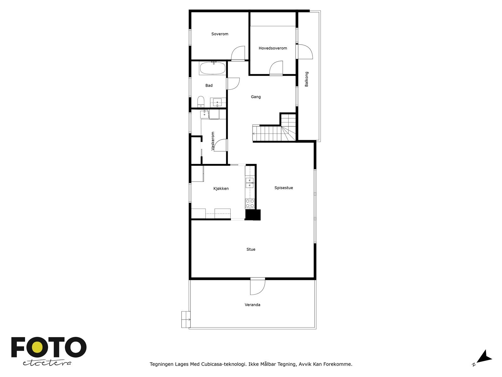Planløsning for å gi en god oversikt over eiendommen Galleribilde