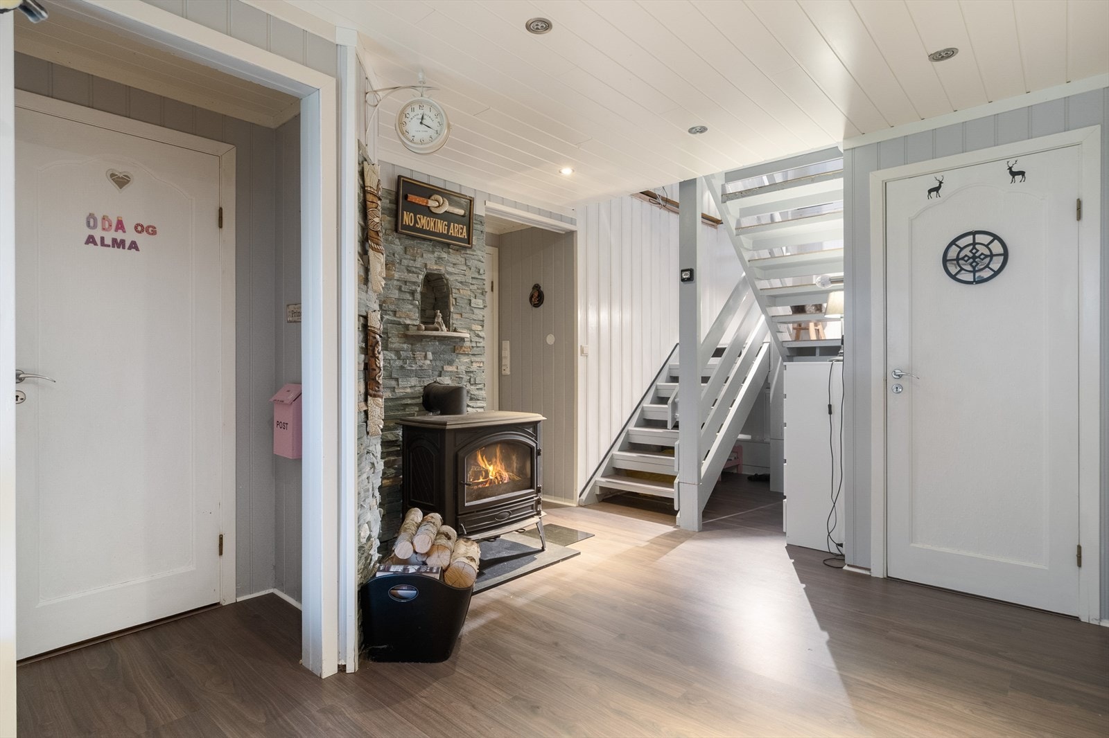 Oppvarming er vedovn og varmekabler i store deler av planet. Galleribilde