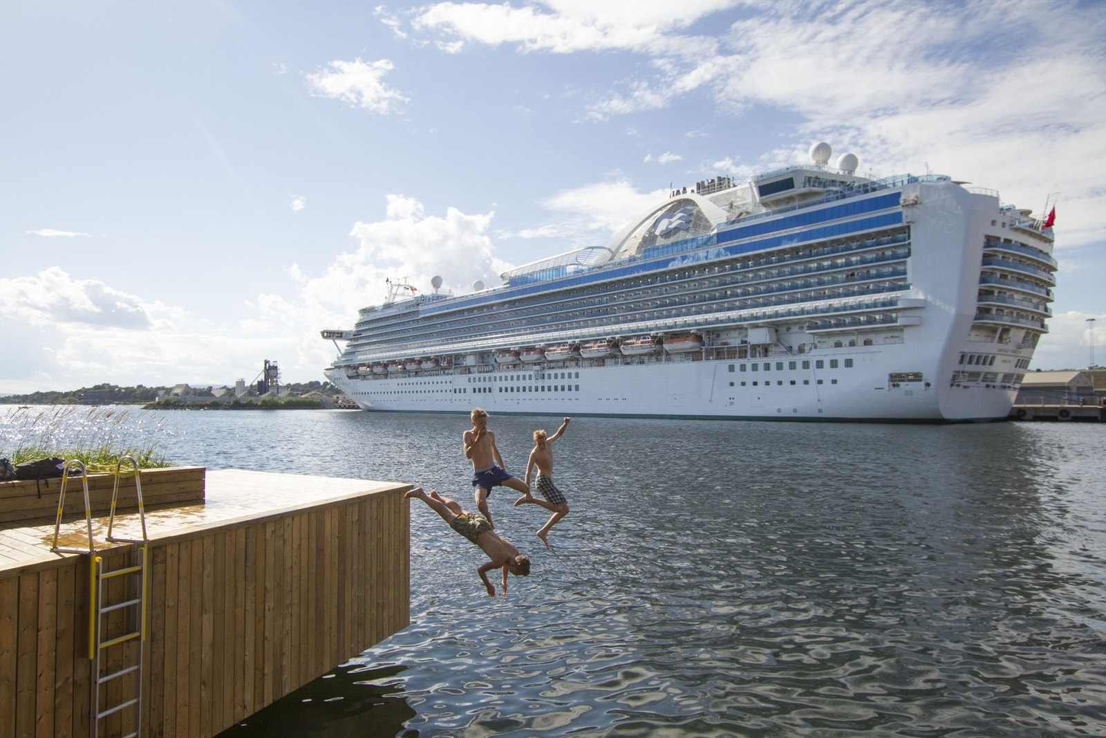 Mange bademuligheter på Tjuvholmen. Galleribilde
