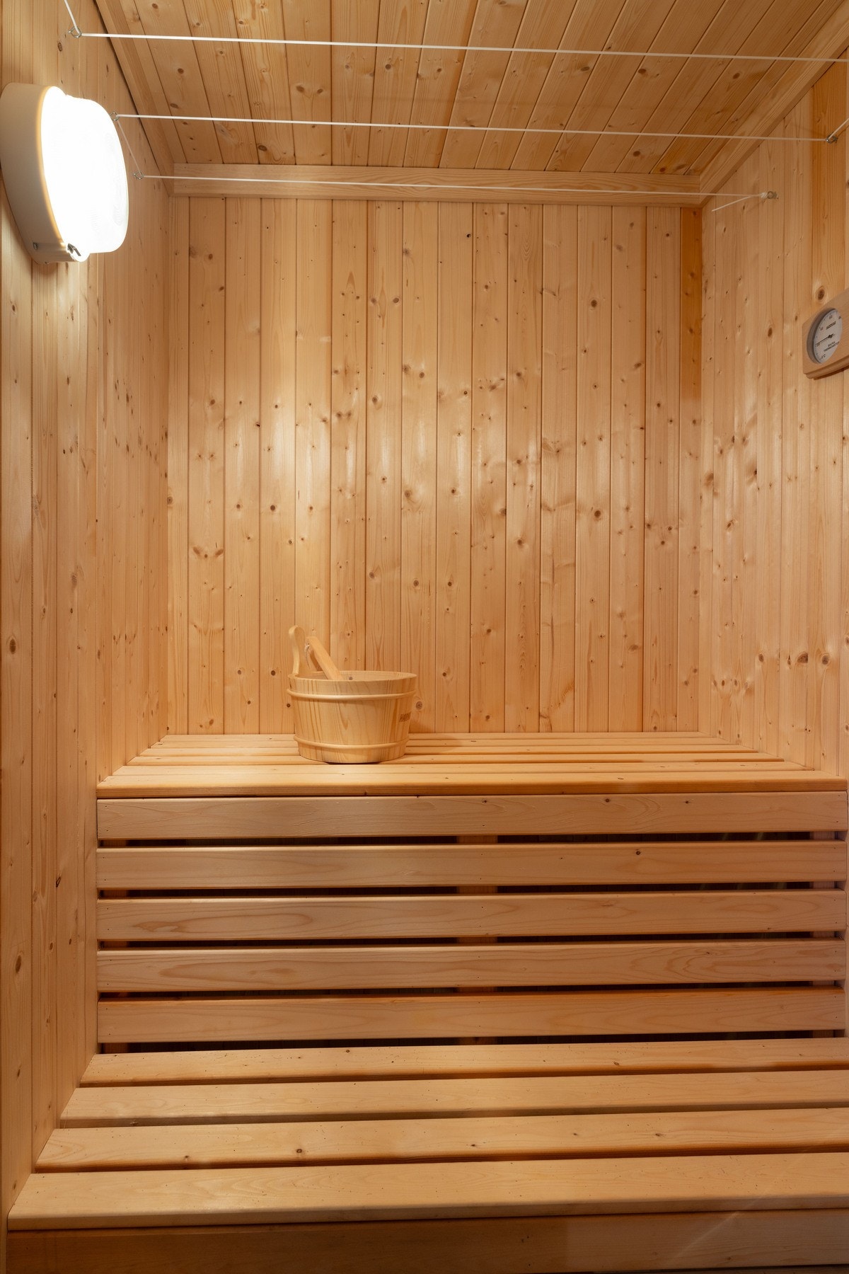 Badstue i tilknytning til badet. Galleribilde