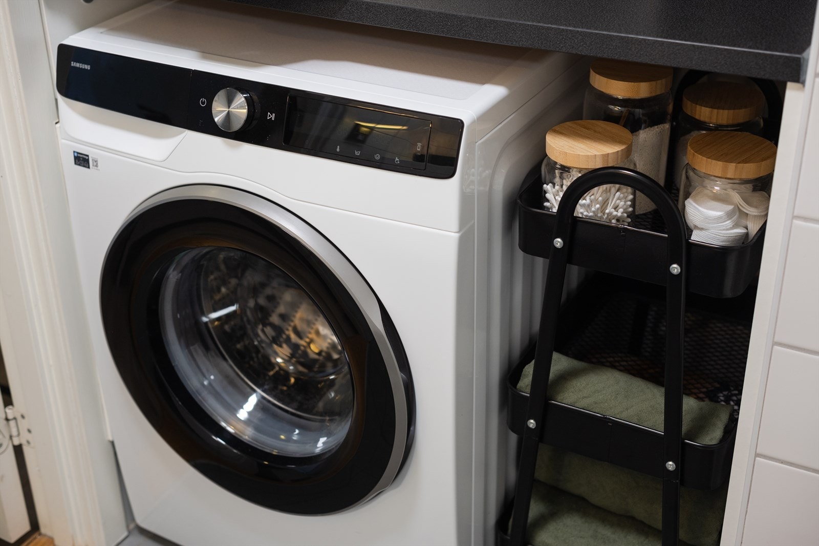 Det er opplegg for vaskemaskin. Galleribilde