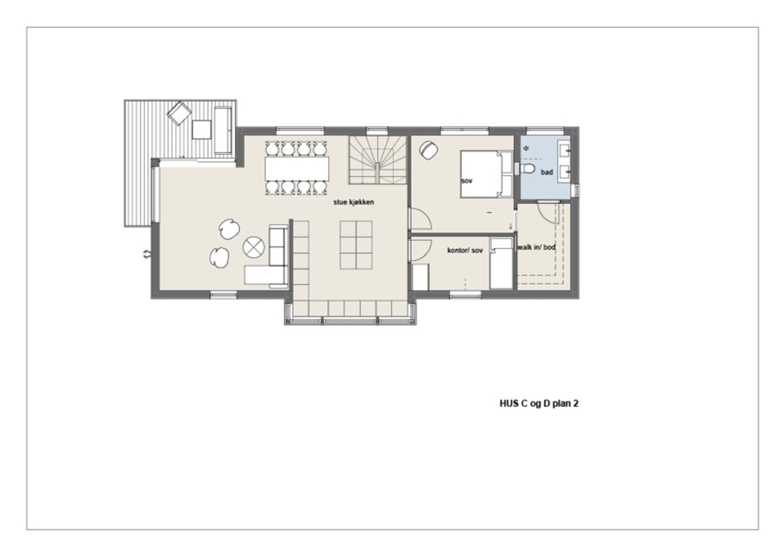 Plantegning 1 etg Galleribilde