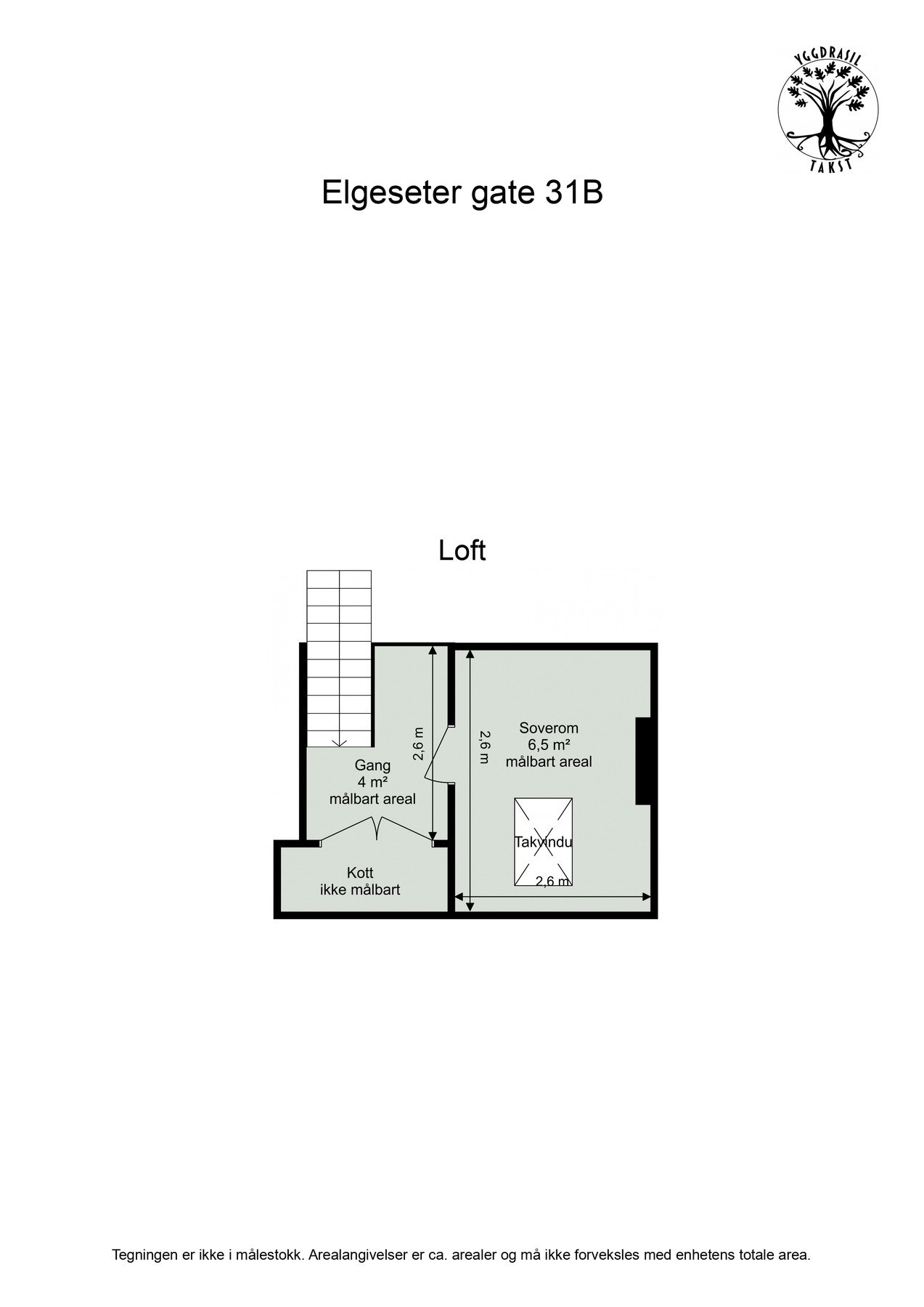 Planskisse loftsetasje. Galleribilde