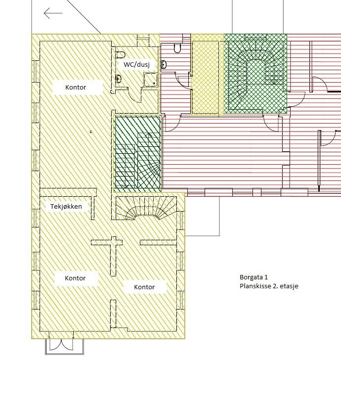 Planskisse 2. etasje - B1 Galleribilde