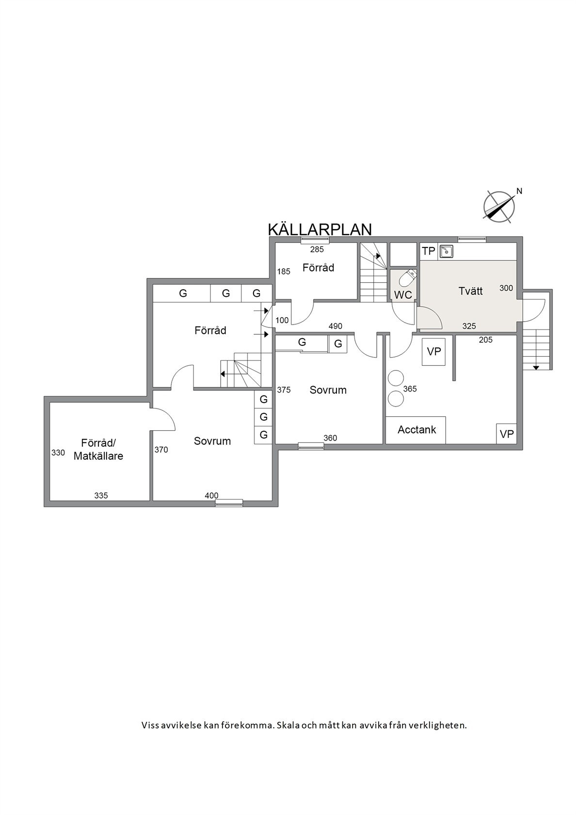 Planritning källare. Galleribilde