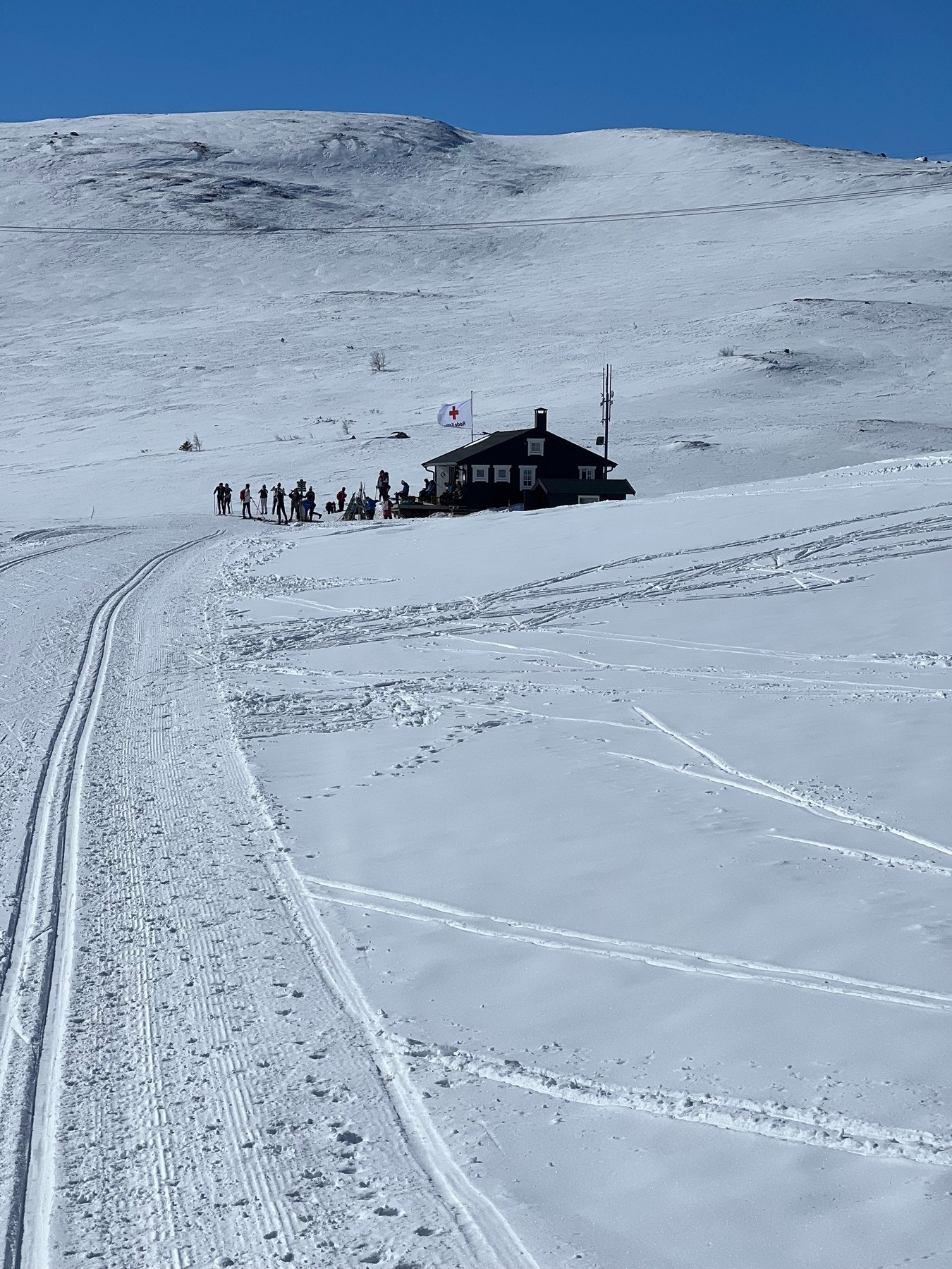 En av mange serveringskiosker langs langrennsløypene Galleribilde