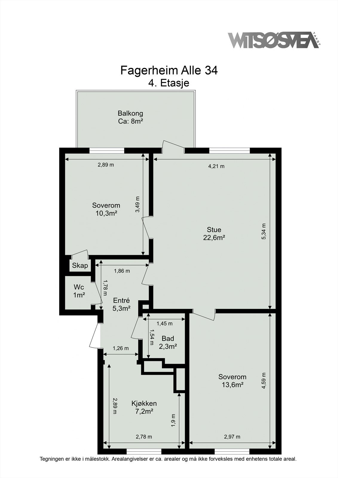Ta en titt på planskissen og gjør deg kjent med romfordelingen! Galleribilde