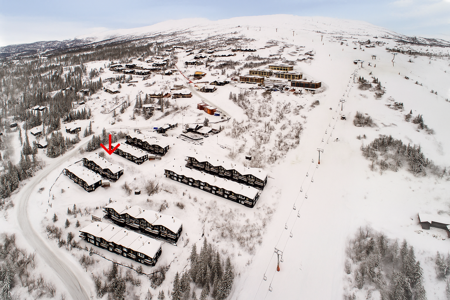 Her får du fritidsbolig kun et stein kast unna alpinanlegget! Galleribilde