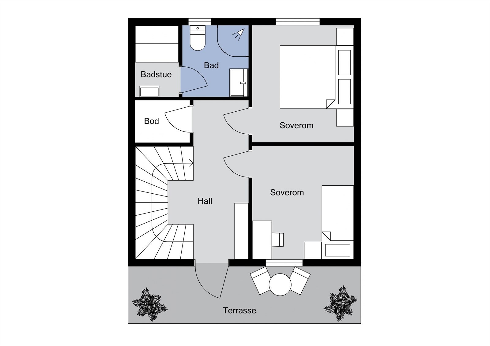 Plantegning 1. etasje Galleribilde