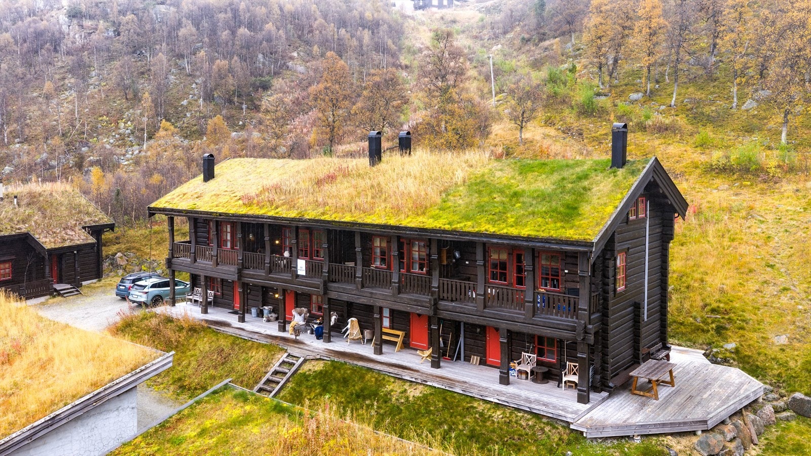 Sameiet har felles og sørvendt terrasse for alle beboerne Galleribilde