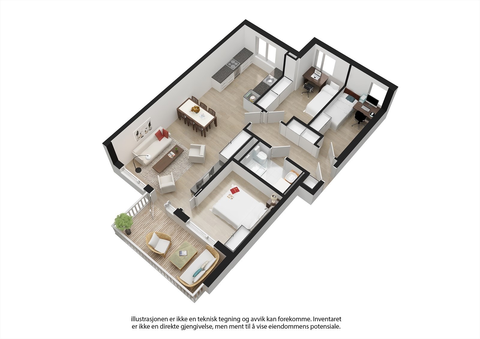 Se nyttige lenker: Illustrasjon av solforhold/utsikt, samt info interiør mv. Last ned salgsoppgave i pdf for mer info. Galleribilde