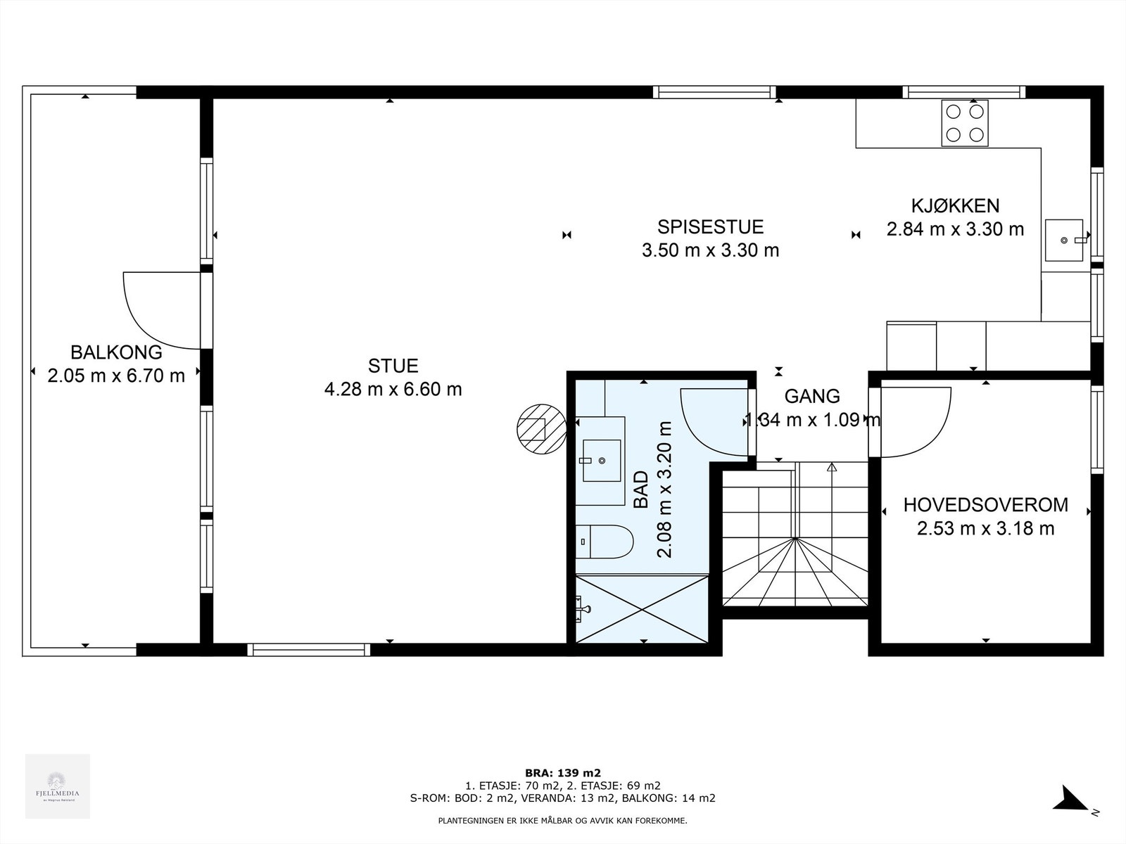 Plantegning 2. etasje Galleribilde