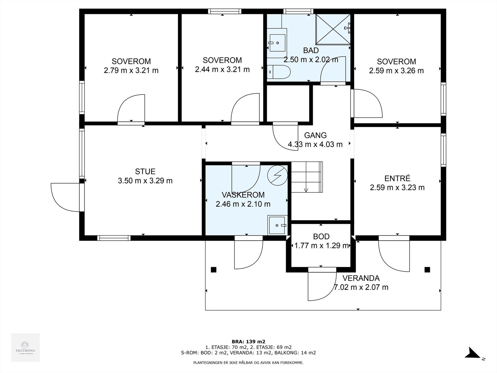Plantegning 1. etasje Galleribilde