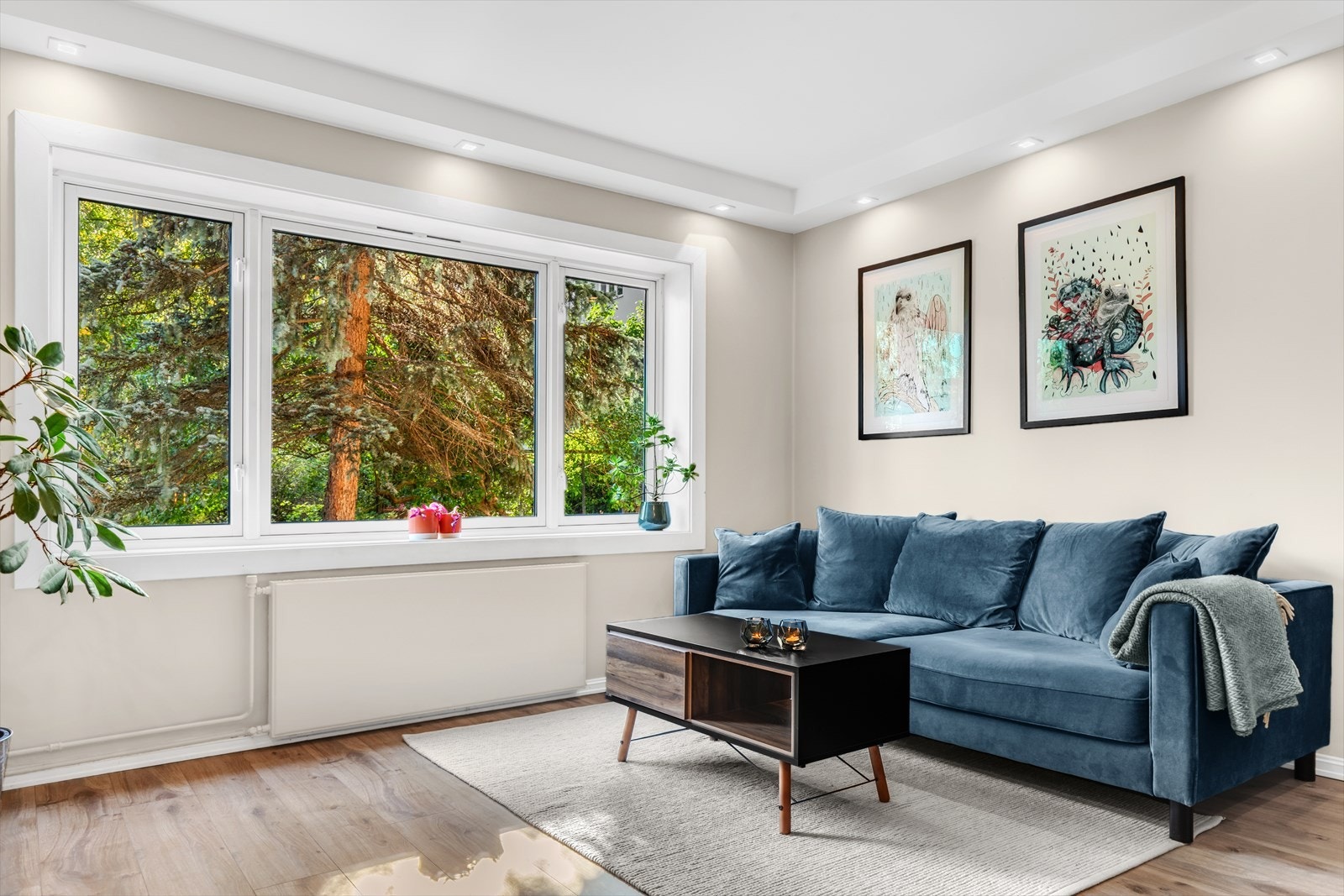 Det gjør at leiligheten oppleves lun og behagelig året rundt. Galleribilde