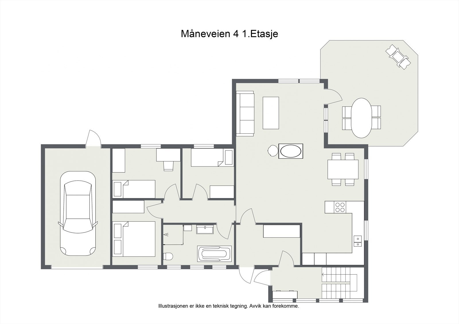 Planløsning 1. etasje Galleribilde