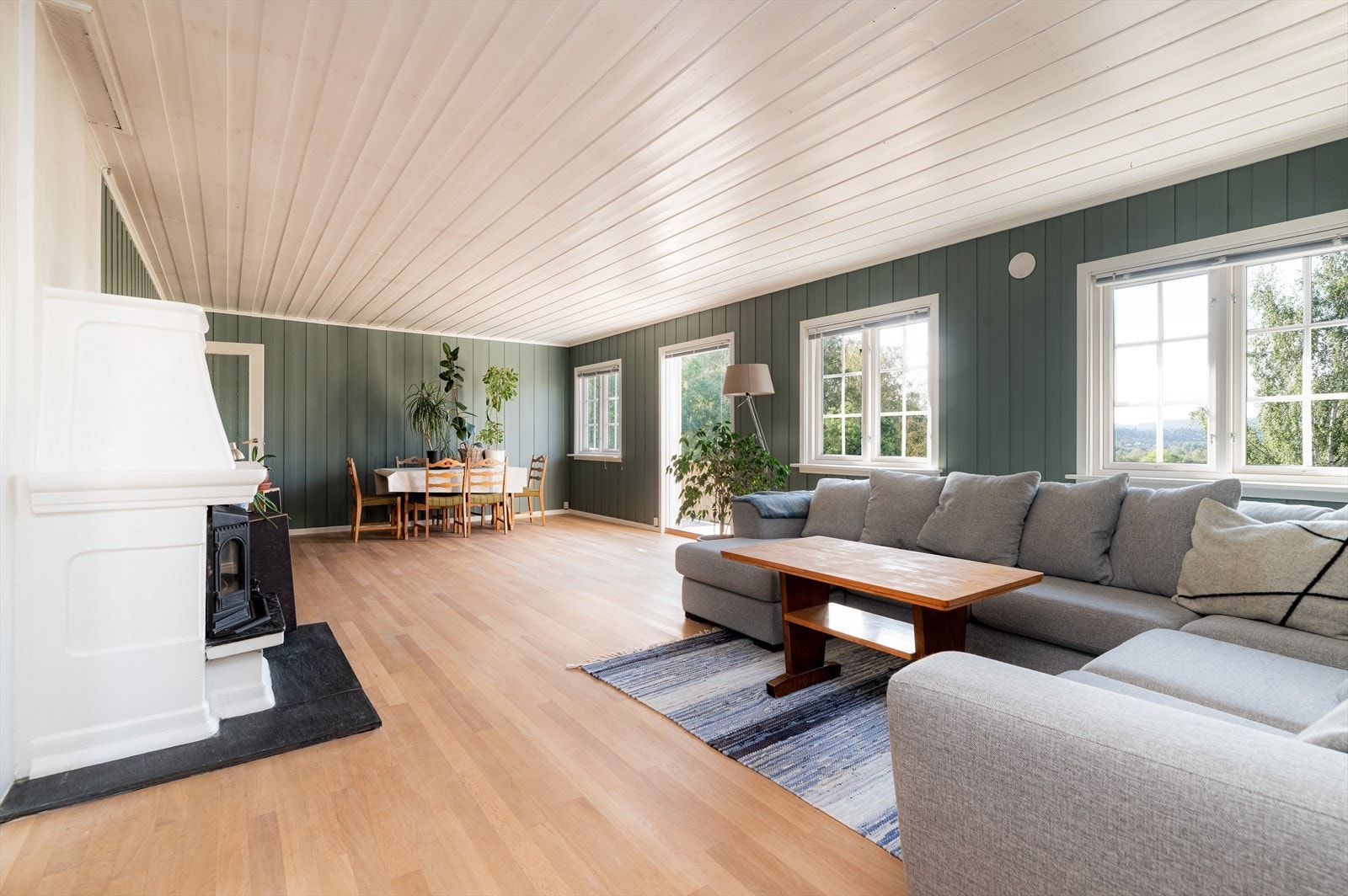 Stuen er lys og trivelig med flere gode vindusflater som slipper inn rikelig med naturlig lys. Galleribilde