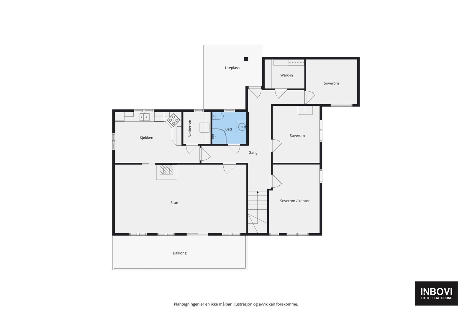 Plantegning 1. etasje Galleribilde