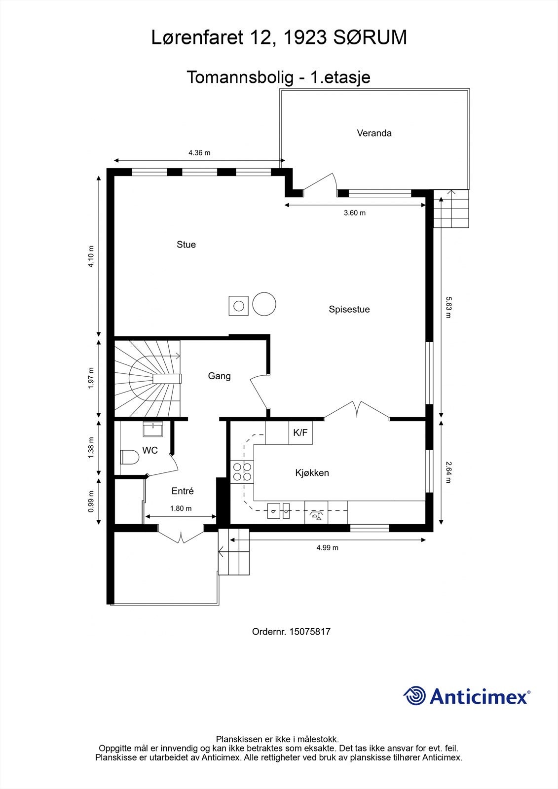 Plantegning - 1.etasje. Galleribilde