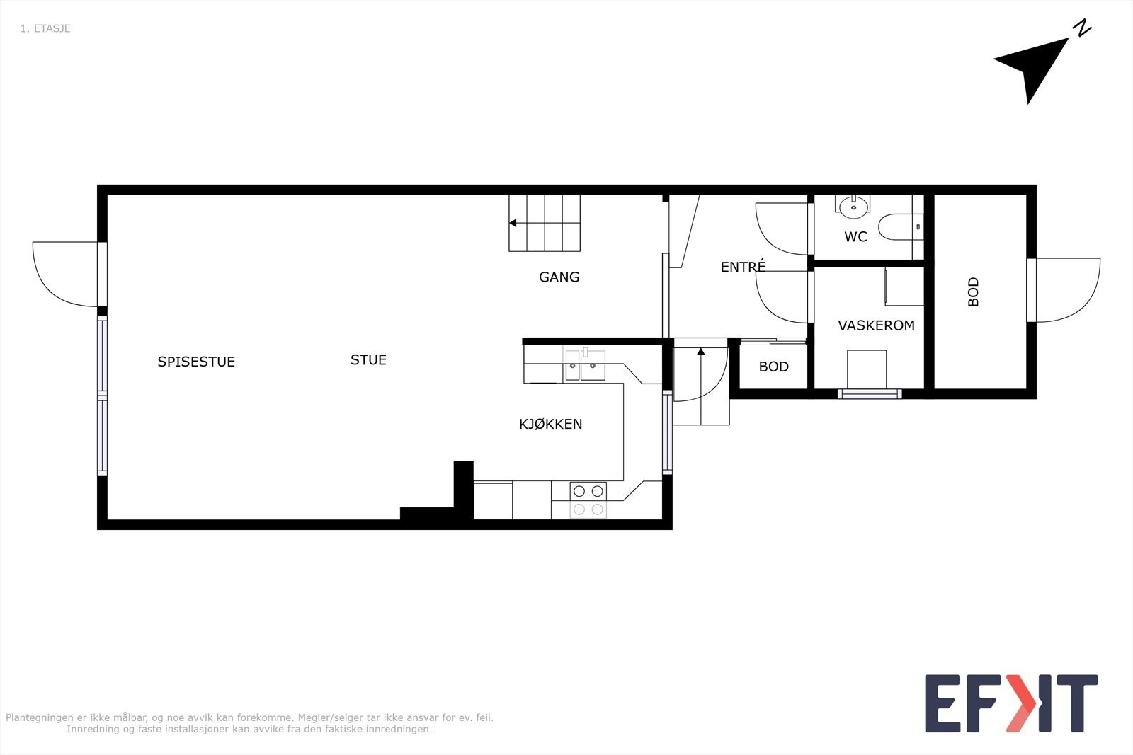 Plantegning 1. etg. Galleribilde