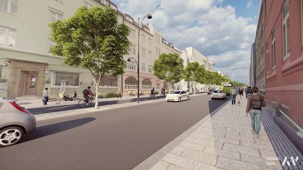 Innherredsveien er under opparbeidelse og skal bli miljøgate. Galleribilde