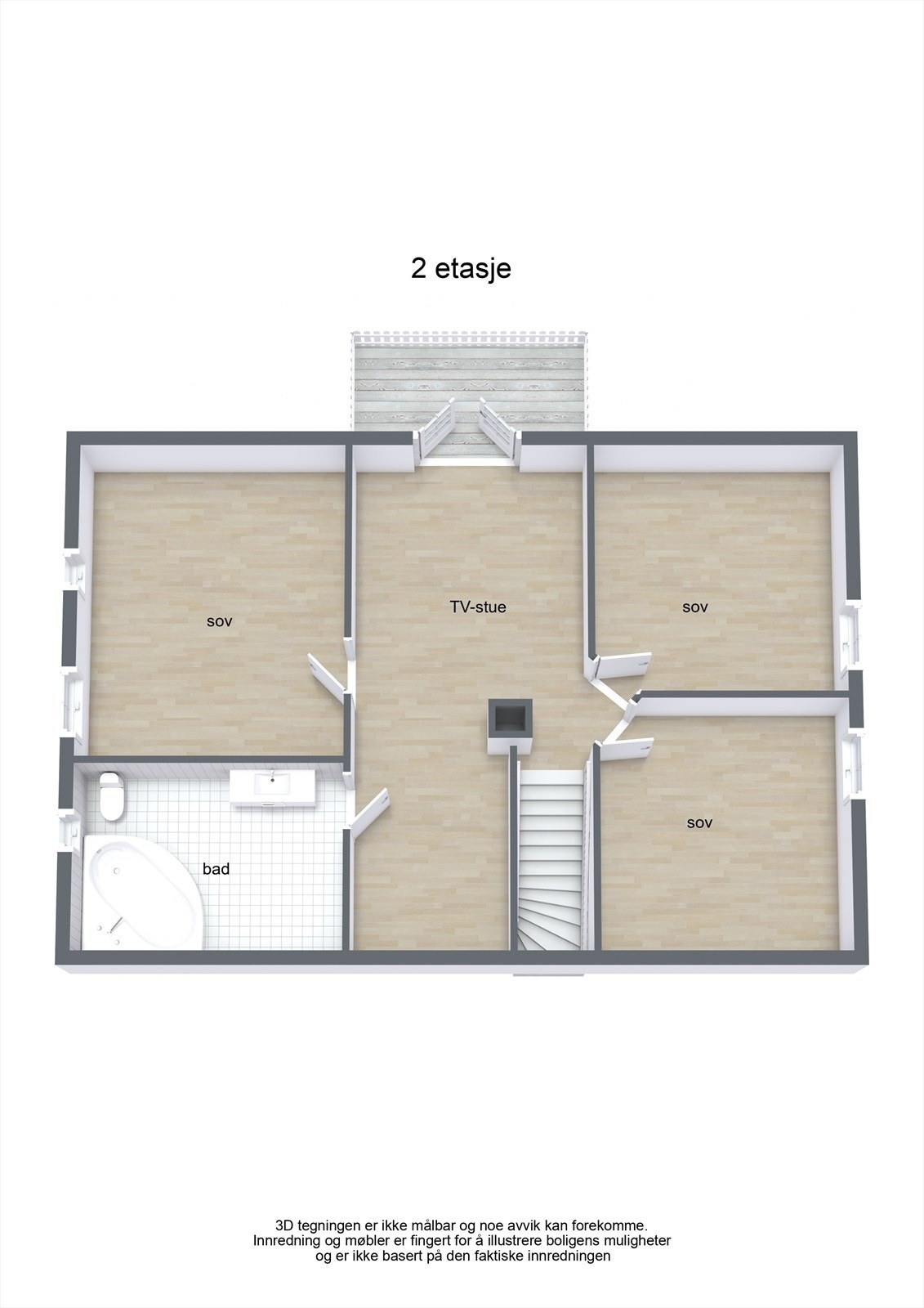 Plantegning 2.etg. Galleribilde