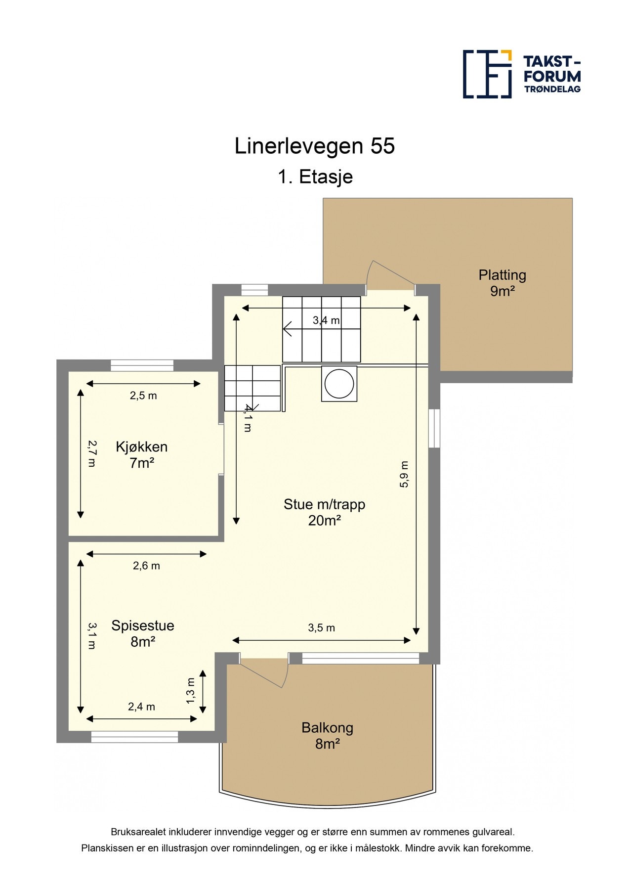 Plantegning - 1.etasje. Galleribilde