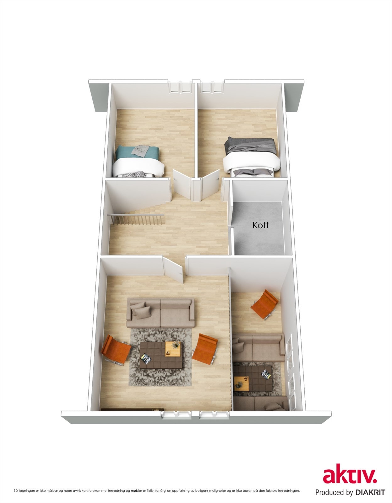 Plantegning loft Galleribilde