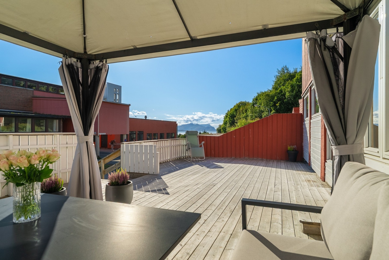 God solforhold fra tidlig om dagen Galleribilde