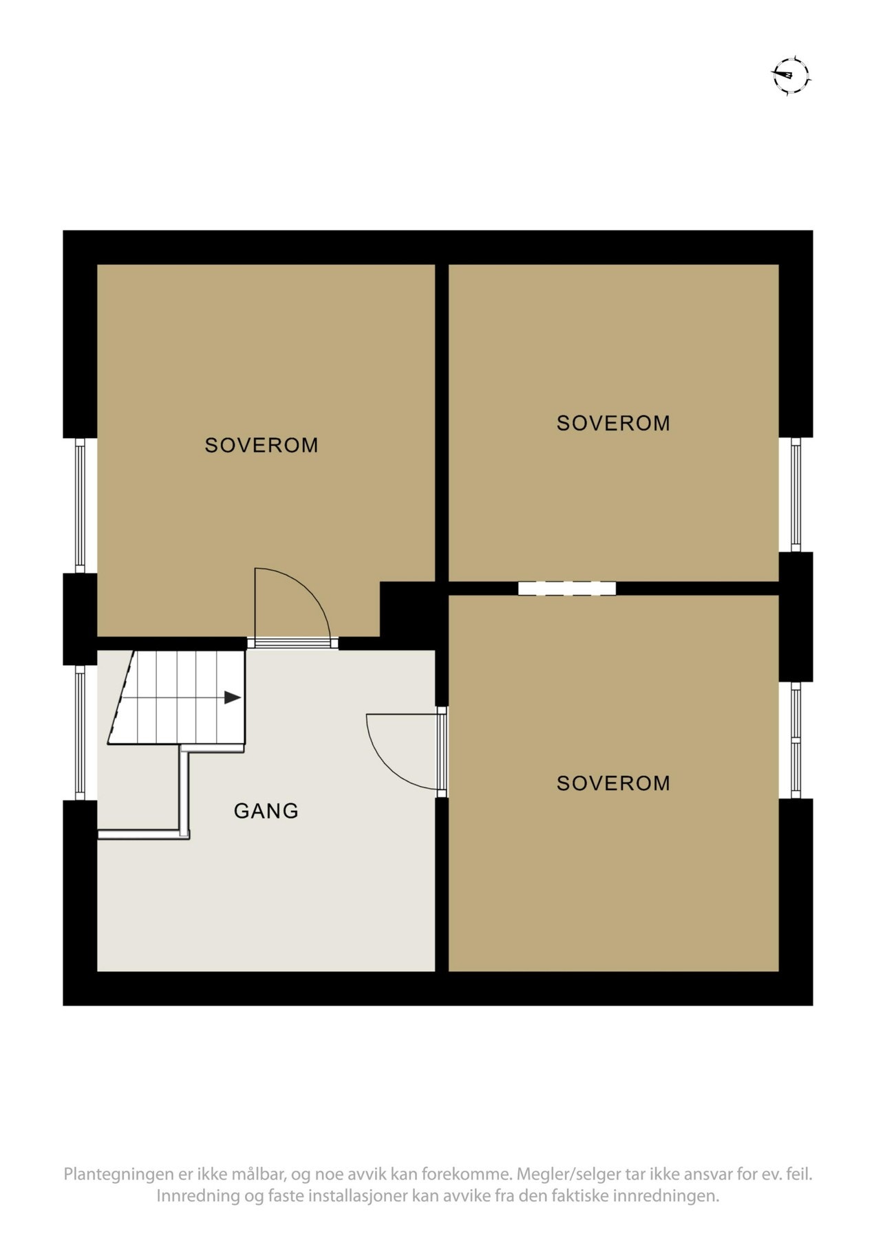 Plantegning loftetasje Galleribilde