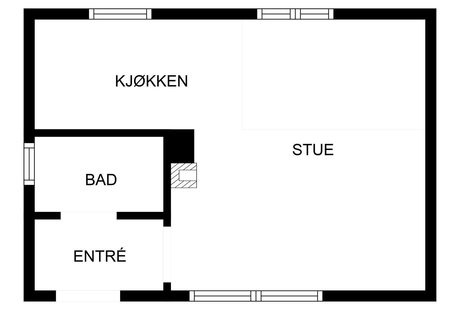 Plantegning veslehuset Galleribilde