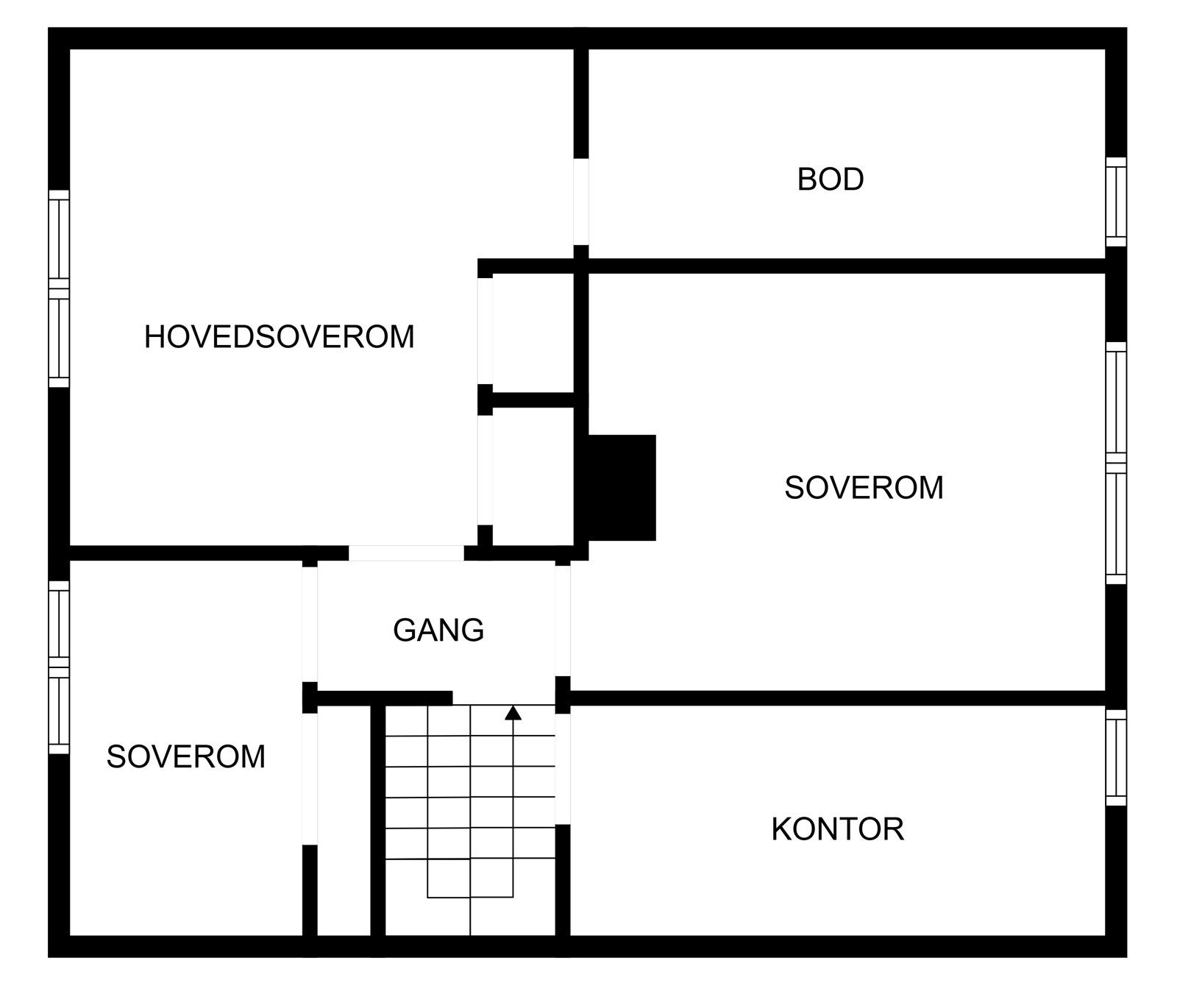 Plantegning 2 etg hovedhus Galleribilde