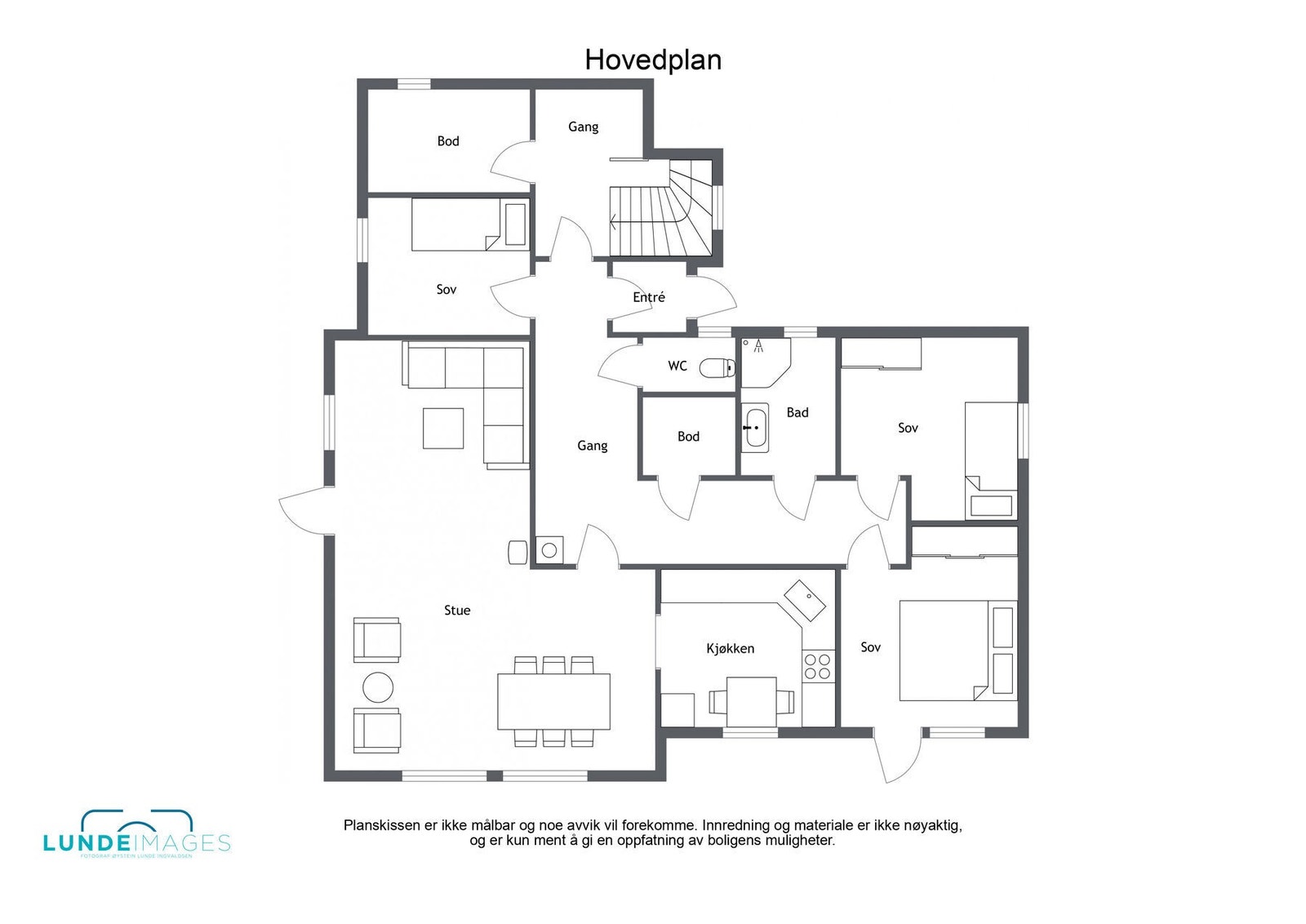 Planskisse hovedplan - ikke målbar Galleribilde